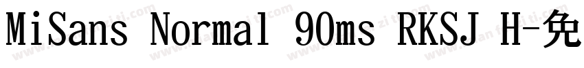 MiSans Normal 90ms RKSJ H字体转换